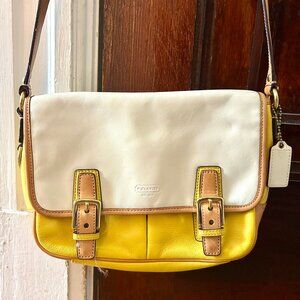 Coach Yellow Colorblock Messenger Style Crossbody F23383